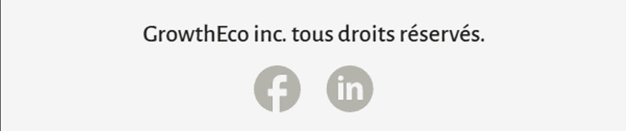 Pied de page de l'application